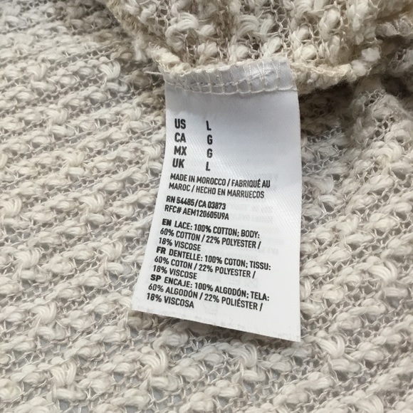 American Eagle Outfitters Loose Knit Lace Accent Top - Picture 8 of 10